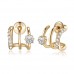 14K Gold Plated Illusion Stud Earrings for Women | Triple Huggie Hoop Earrings for One Hole| Trendy Simple Hypoallergenic Fashion Accessories Gold Jewelry Gifts for Womens