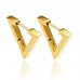 Gold Earrings for Women - Sophisticated 18K Gold Triangle Earrings - Stylish Women's Jewelry - A Thoughtful Gift for Every Stylish Lady