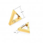 Gold Earrings for Women - Sophisticated 18K Gold Triangle Earrings - Stylish Women's Jewelry - A Thoughtful Gift for Every Stylish Lady
