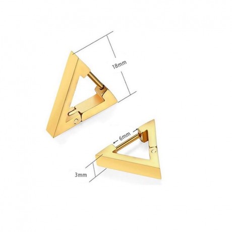 Gold Earrings for Women - Sophisticated 18K Gold Triangle Earrings - Stylish Women's Jewelry - A Thoughtful Gift for Every Stylish Lady