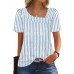 Womens Summer Tops Short Sleeve Shirts Square Neck Spring Outfits 2026 Fashion Clothing Blouses