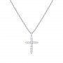14K Gold Plated Cubic Zirconia Cross Necklace for Women | Cross Faith Pendant Necklaces
