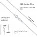 925 Sterling Silver Chain Necklace Chain for Women 1.1mm Cable Chains Necklace Upgraded Spring-Ring Clasp