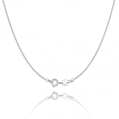 925 Sterling Silver Chain Necklace Chain for Women 1.1mm Cable Chains Necklace Upgraded Spring-Ring Clasp