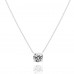 14K Gold Plated Crystal Solitaire 1.5 Carat (7.3mm) Cubic Zirconia Dainty Choker Necklace | Gold Necklaces for Women