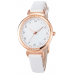 Women's Silicone Sports Watch - Crystal Accented Leather Strap Analog Display