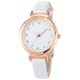 Women's Silicone Sports Watch - Crystal Accented Leather Strap Analog Display